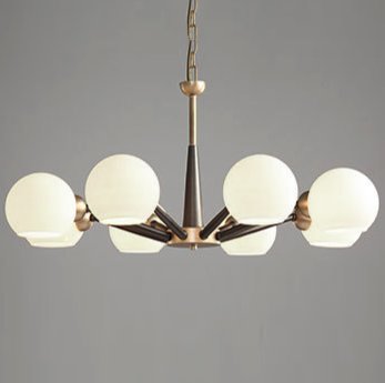 Люстра Thalia chandelier White glass Золотой Белый Черный Люстра Thalia chandelier White glass Золотой Белый Черный в Орле | Loft Concept
