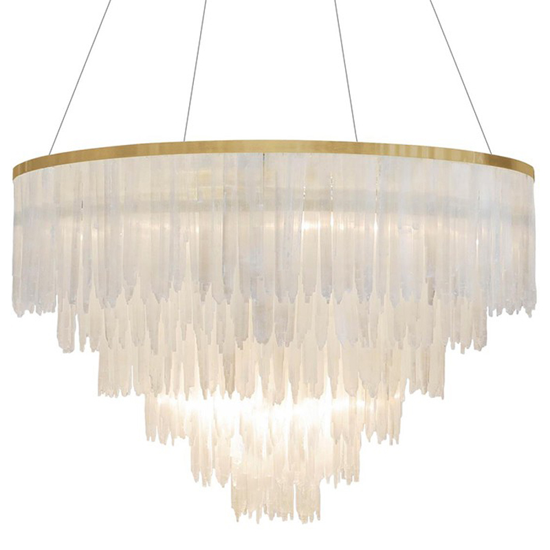 Люстра LAMP SELEN BRASS ROUND 120 Прозрачный белый Хром в Орле | Loft Concept 