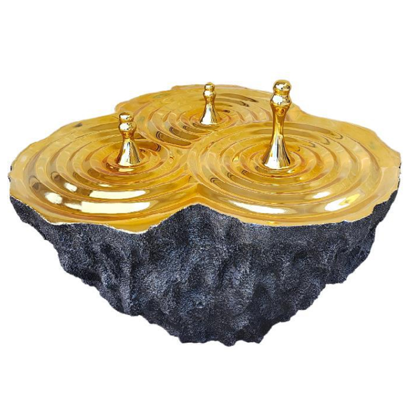 Дизайнерский Кофейный стол Golden Drops Coffee Table Глянцевое золото Черный Дизайнерский Кофейный стол Golden Drops Coffee Table Глянцевое золото Черный в Орле | Loft Concept