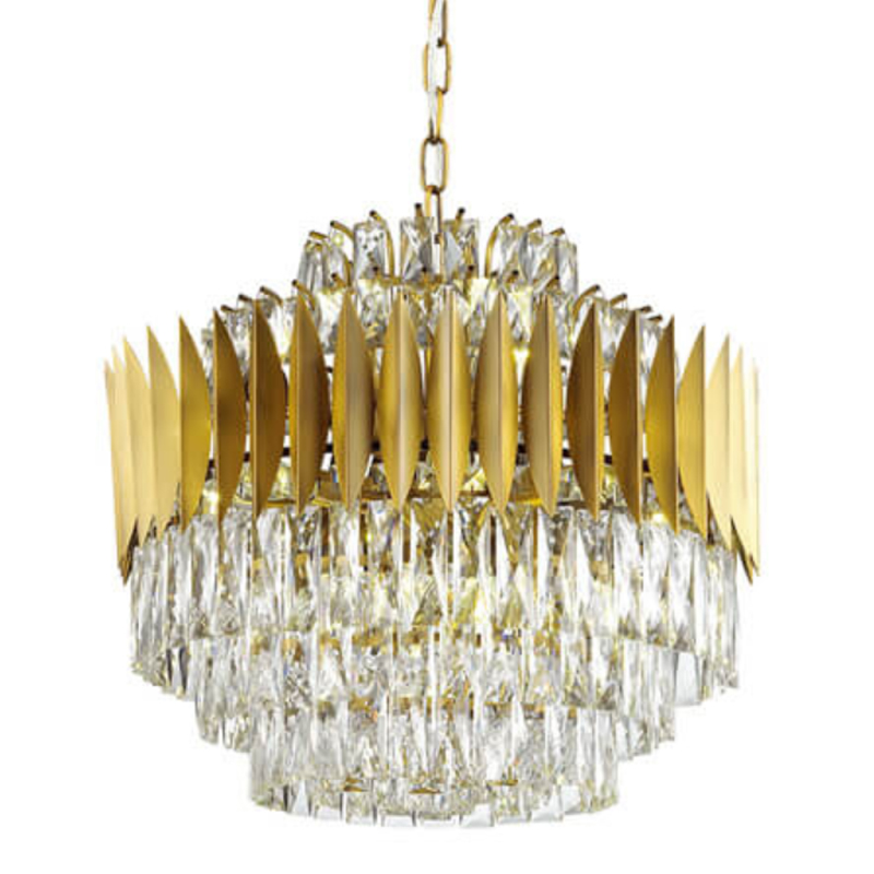 Люстра KEBO KING CHANDELIER 55 Латунь Прозрачное Стекло в Орле | Loft Concept 