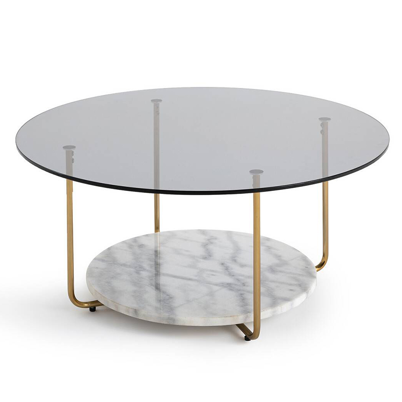 Кофейный стол White Marble Белый Мрамор Bianco Латунь Кофейный стол White Marble Белый Мрамор Bianco Латунь в Орле | Loft Concept