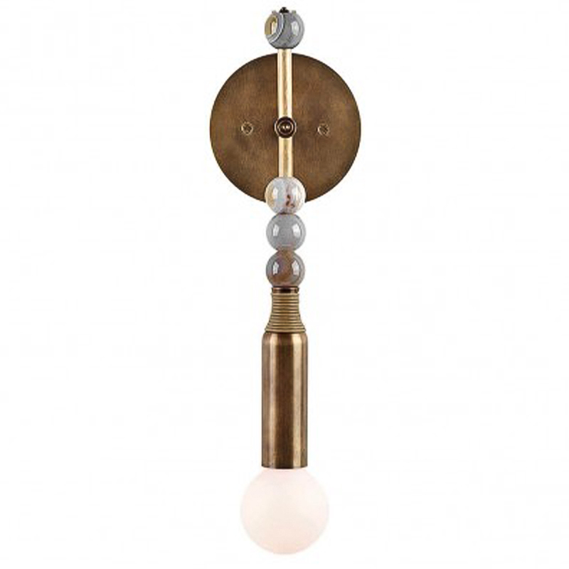 Бра TALISMAN 1 SCONCE по дизайну студии Apparatus Винтажная латунь Серый Бежево-серый Бра TALISMAN 1 SCONCE по дизайну студии Apparatus Винтажная латунь Серый Бежево-серый в Орле | Loft Concept