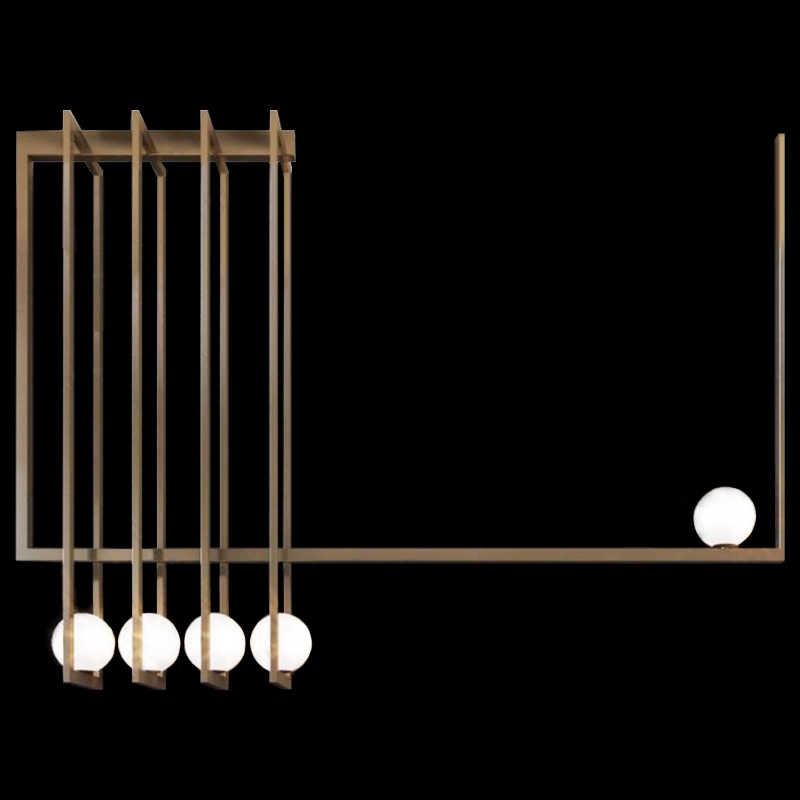 Потолочный светильник VeniceM ceiling lamp Белый Латунь Потолочный светильник VeniceM ceiling lamp Белый Латунь в Орле | Loft Concept
