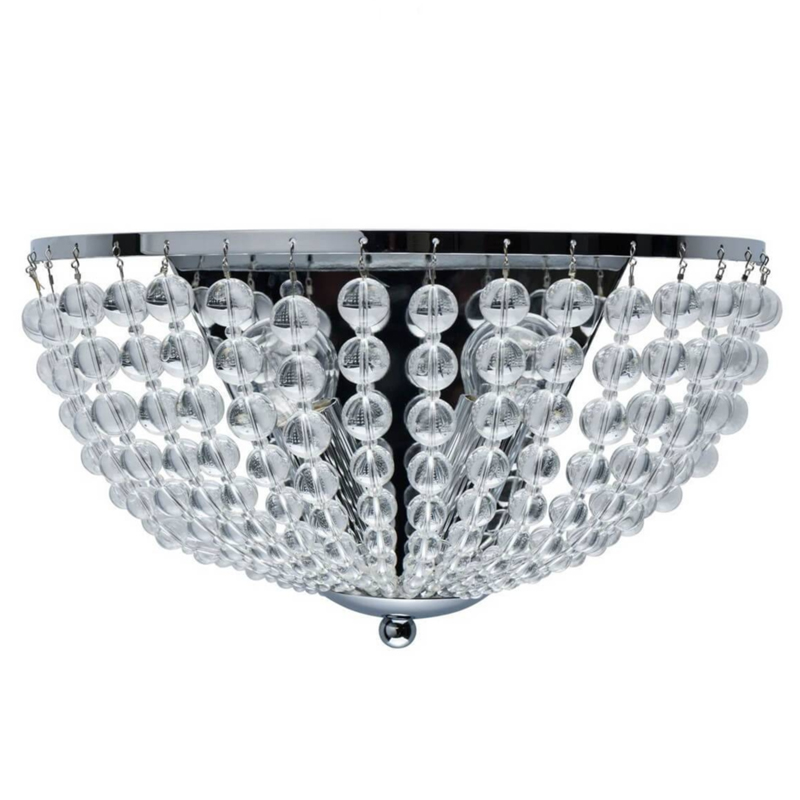 Бра Virginia Clear Beads Wall Lamp chrome Хром Прозрачное Стекло Бра Virginia Clear Beads Wall Lamp chrome Хром Прозрачное Стекло в Орле | Loft Concept
