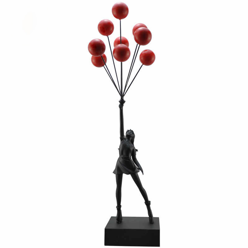 Статуэтка Flying Balloons Girl black Черный Красный Статуэтка Flying Balloons Girl black Черный Красный в Орле | Loft Concept