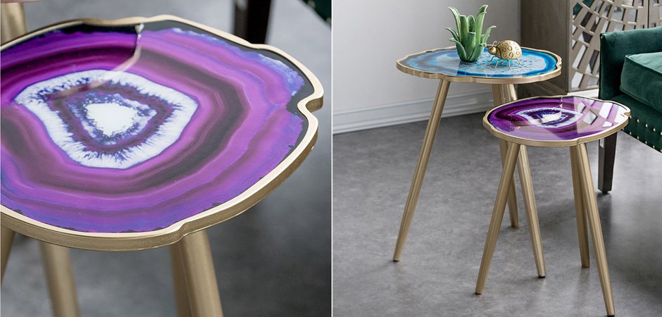 Кофейный стол Imitation Agate Fuchsia Кофейный стол Imitation Agate Fuchsia - Loft-Concept в Орле