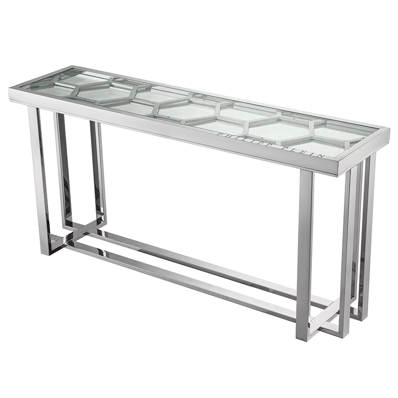 Консоль Philipp Plein Console Table Skeleton Chrome Хром Прозрачное Стекло Консоль Philipp Plein Console Table Skeleton Chrome Хром Прозрачное Стекло в Орле | Loft Concept