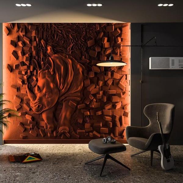 Барельеф RHINOCER Барельеф RHINOCER в Орле | Loft Concept