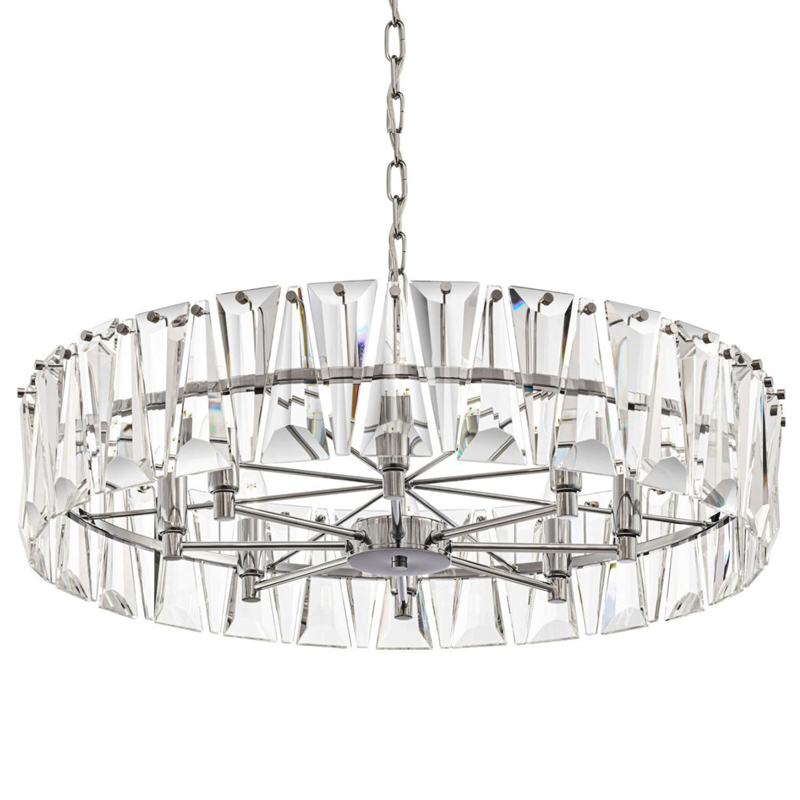 Люстра Ruby Crystal Chandelier Chrome 75 Хром Прозрачное Стекло Люстра Ruby Crystal Chandelier Chrome 75 Хром Прозрачное Стекло в Орле | Loft Concept