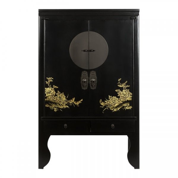 Шкаф Chinese Bird Black Черный Шкаф Chinese Bird Black Черный в Орле | Loft Concept