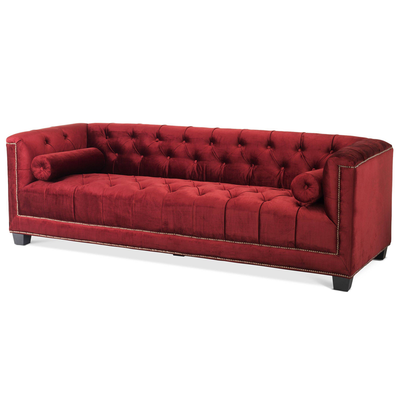 Диван Eichholtz Sofa Paolo red Красный Черный Коричневый Диван Eichholtz Sofa Paolo red Красный Черный Коричневый в Орле | Loft Concept