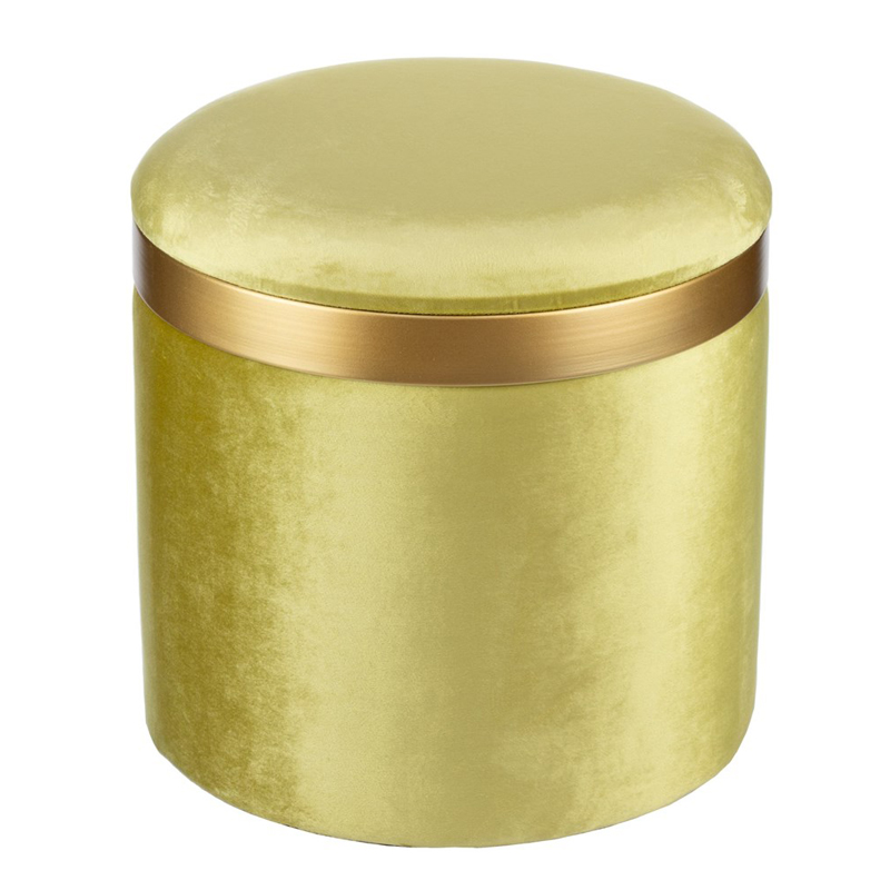 Пуф Golden Belt Pistachio фисташковый Салатовый Золотой Пуф Golden Belt Pistachio фисташковый Салатовый Золотой в Орле | Loft Concept