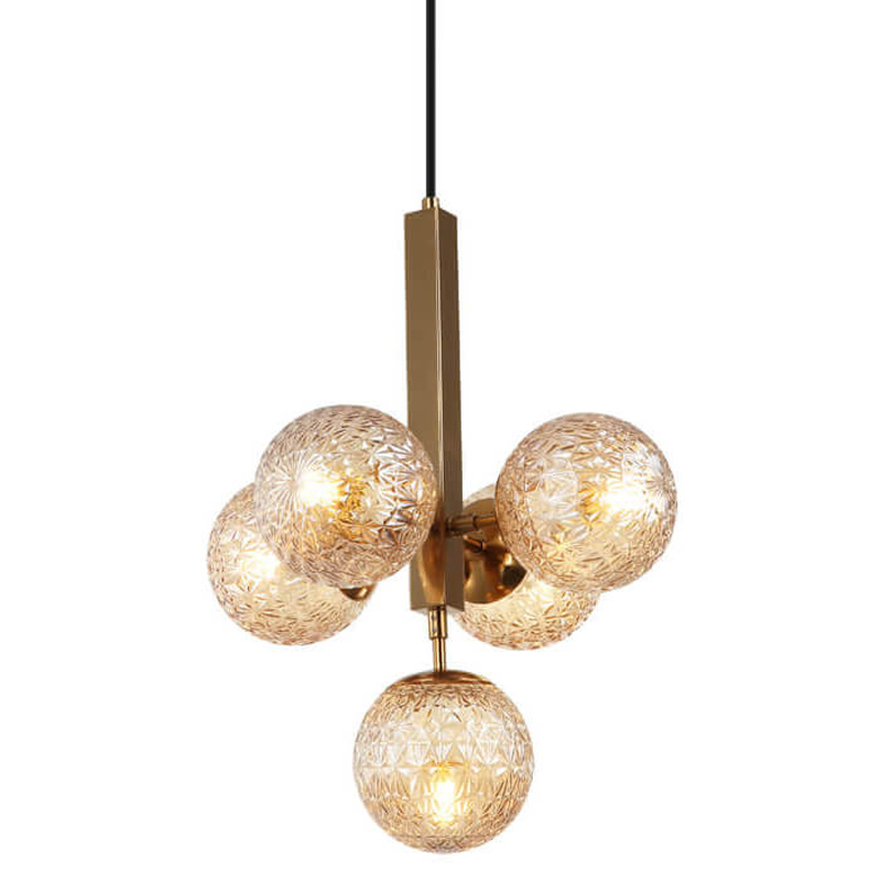 Люстра Perforated Glass Bubbles brown 5 Бронза Коричневый Люстра Perforated Glass Bubbles brown 5 Бронза Коричневый в Орле | Loft Concept