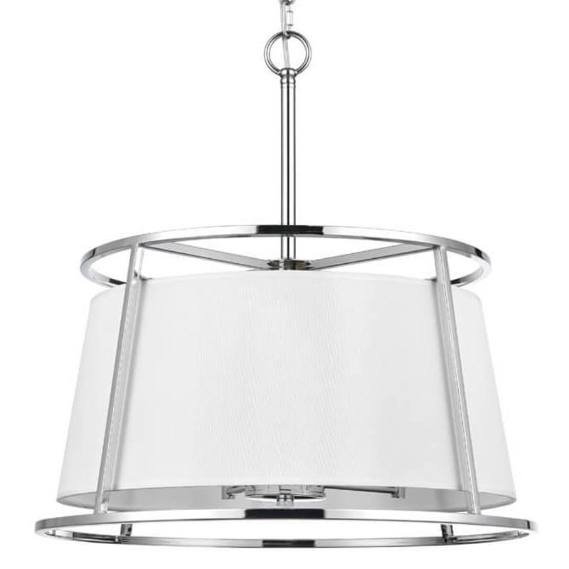 Люстра Alexis Chandelier 50 Хром Белый Люстра Alexis Chandelier 50 Хром Белый в Орле | Loft Concept