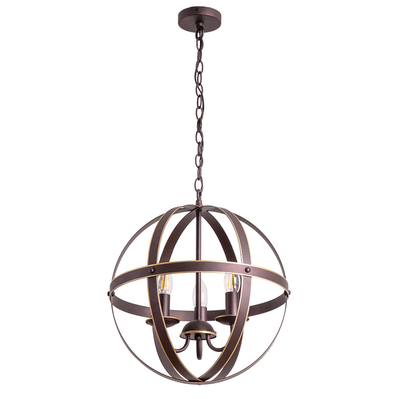 Люстра Brown Stripes Ball Шоколад Люстра Brown Stripes Ball Шоколад в Орле | Loft Concept