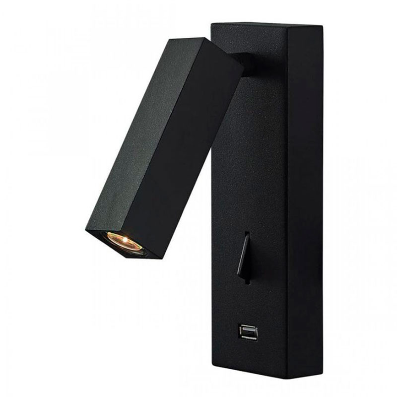 Бра Chelsom WALL LED DOCK Black USB Черный в Орле | Loft Concept 