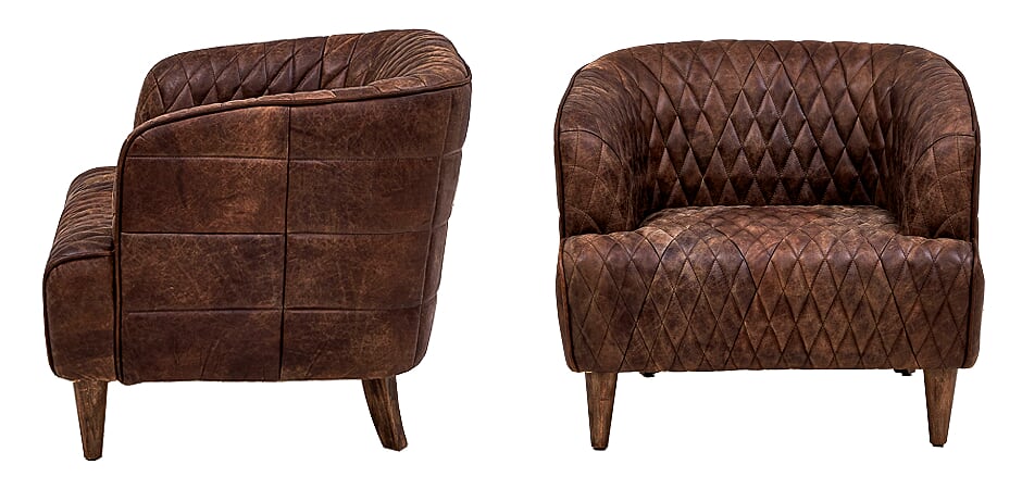 Philadelphia Armchair Кресло из Коричневой Винтажной Кожи Philadelphia Armchair Кресло из Коричневой Винтажной Кожи - Loft-Concept в Орле
