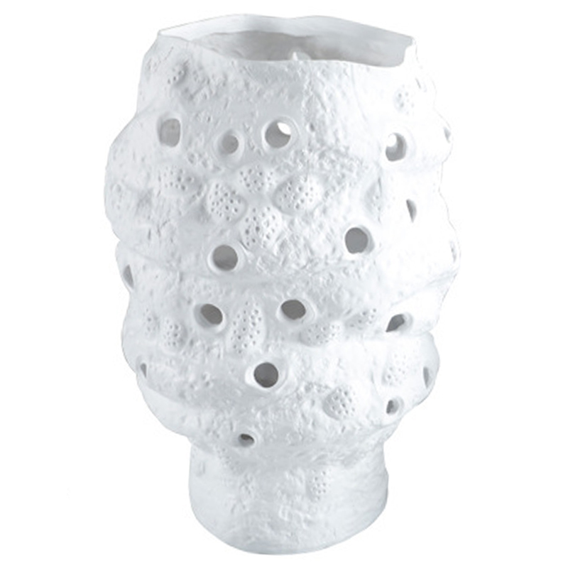 Ваза белая Rie White Vase M Белый Ваза белая Rie White Vase M Белый в Орле | Loft Concept