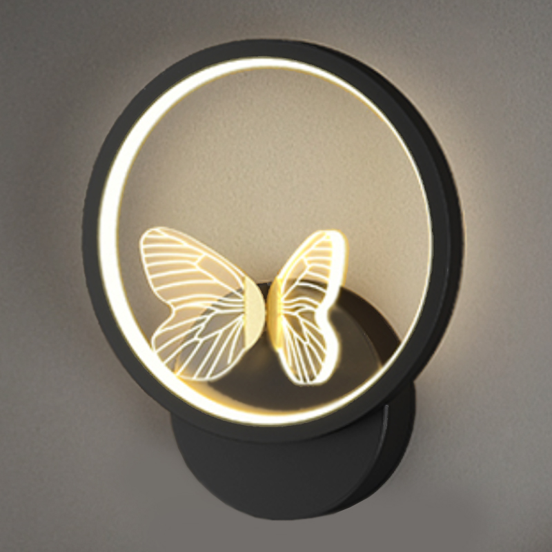 Бра Butterfly Black Circle Wall Lamp Прозрачный Черный Бра Butterfly Black Circle Wall Lamp Прозрачный Черный в Орле | Loft Concept
