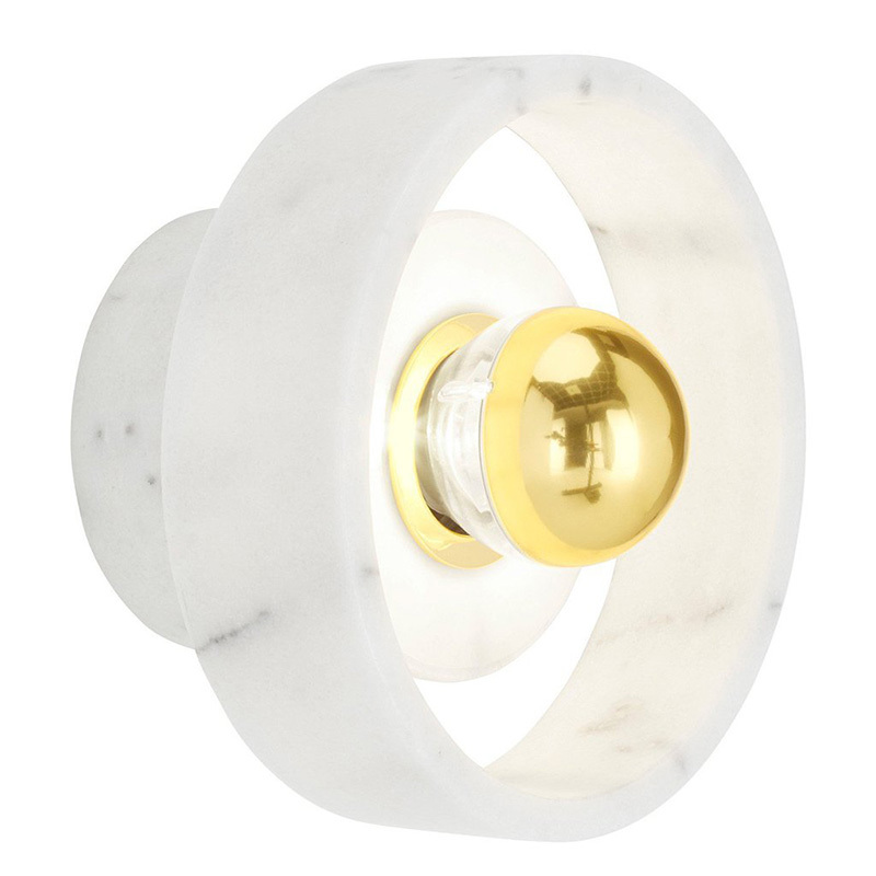 Бра Tom Dixon Stone Wall Lamp Белый Золотой Бра Tom Dixon Stone Wall Lamp Белый Золотой в Орле | Loft Concept