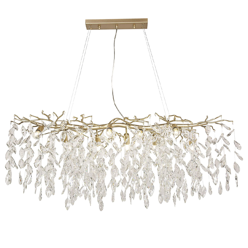 Люстра с хрустальным декором FAIRYTREE LIGHT матовое золото Прозрачный Люстра с хрустальным декором FAIRYTREE LIGHT матовое золото Прозрачный в Орле | Loft Concept