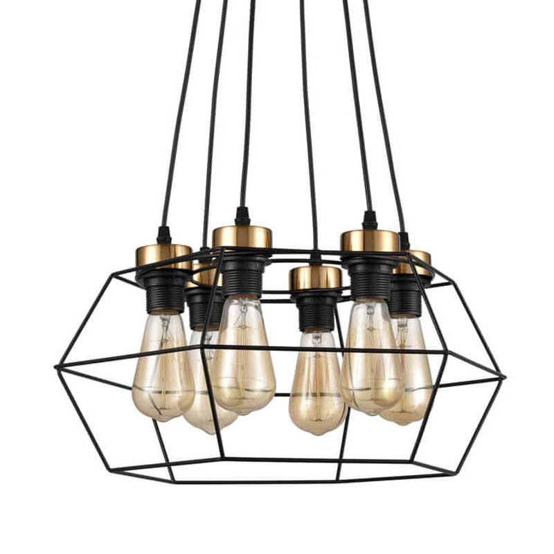 Люстра Loft Wire Cage Black lamp 6 Черный Люстра Loft Wire Cage Black lamp 6 Черный в Орле | Loft Concept