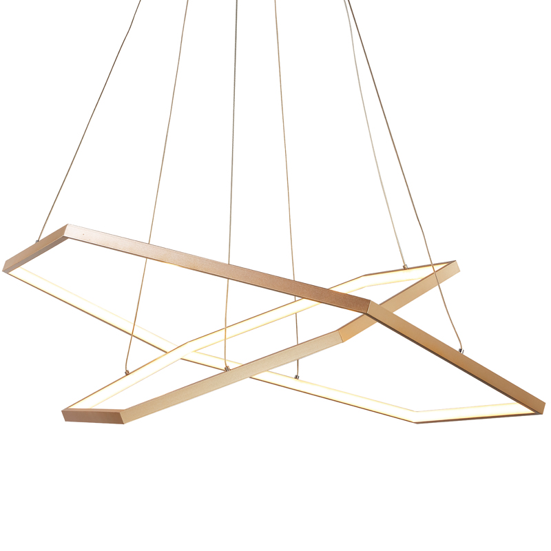 Люстра Hexagon Horizontal Double Золотой Люстра Hexagon Horizontal Double Золотой в Орле | Loft Concept