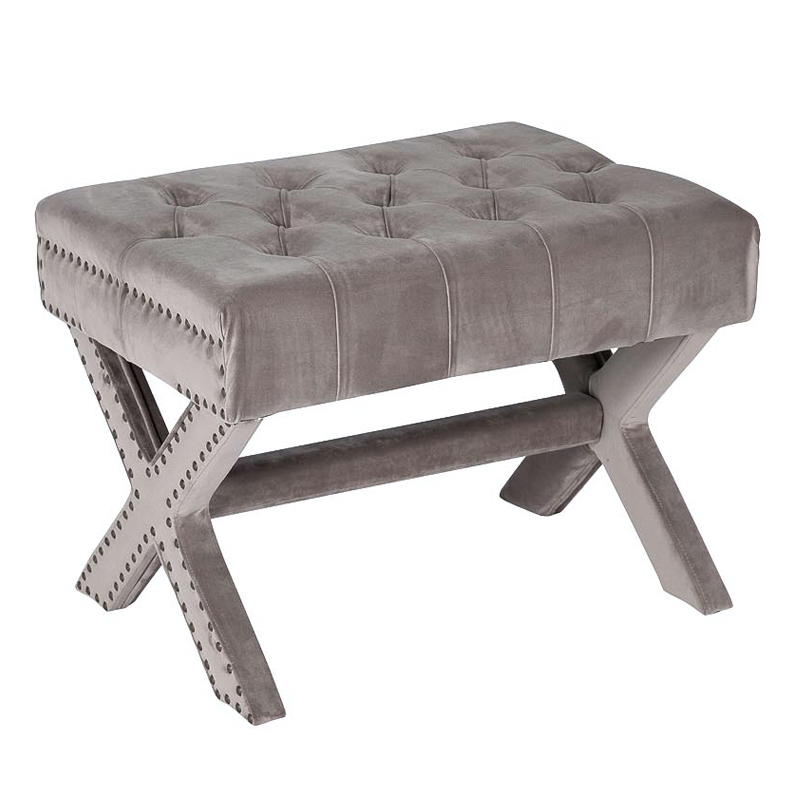 Пуф X Bench Capitone Beige Бежево-серый Пуф X Bench Capitone Beige Бежево-серый в Орле | Loft Concept
