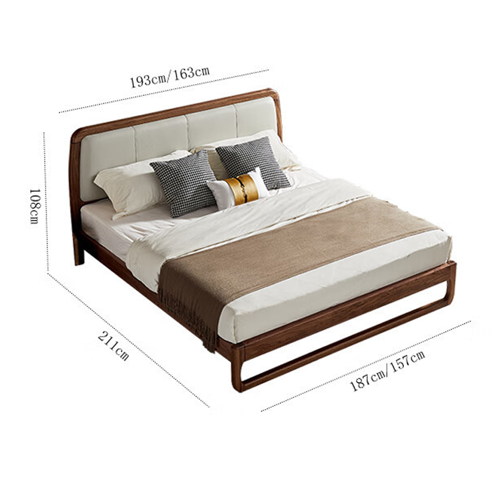 Кровать двуспальная с деревянным каркасом и мягким изголовьем Walnut Bed Кровать двуспальная с деревянным каркасом и мягким изголовьем Walnut Bed в Орле