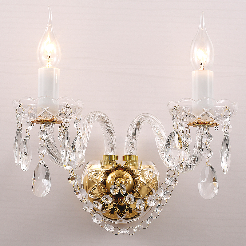 Бра Megane Sconce Double Глянцевое золото Прозрачный Бра Megane Sconce Double Глянцевое золото Прозрачный в Орле | Loft Concept