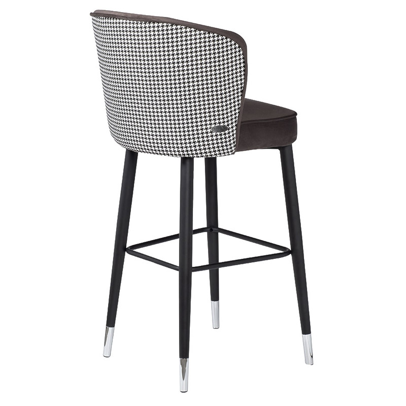 Барный стул Egbert Bar Stool Серый Черный Черно-белый Барный стул Egbert Bar Stool Серый Черный Черно-белый в Орле | Loft Concept