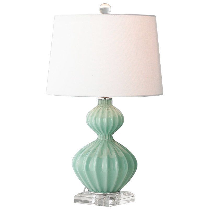 Настольная лампа Loraine Green Table lamp Античный зеленый Настольная лампа Loraine Green Table lamp Античный зеленый в Орле | Loft Concept