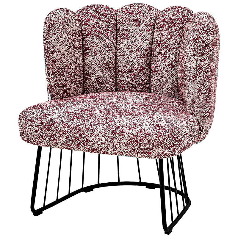 Кресло Noah Armchair cherry-white Бургундский красный Белый Черный Кресло Noah Armchair cherry-white Бургундский красный Белый Черный в Орле | Loft Concept