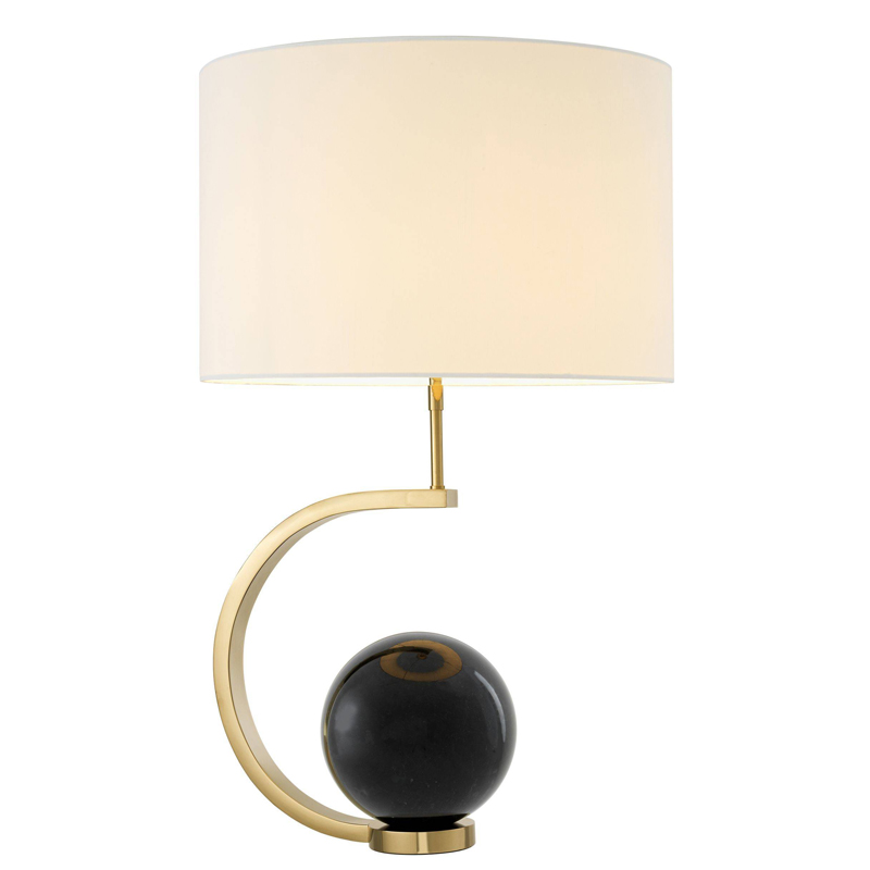 Настольная лампа Eichholtz Table Lamp Luigi Black marble Белый Глянцевое золото Черный Мрамор Nero Настольная лампа Eichholtz Table Lamp Luigi Black marble Белый Глянцевое золото Черный Мрамор Nero в Орле | Loft Concept