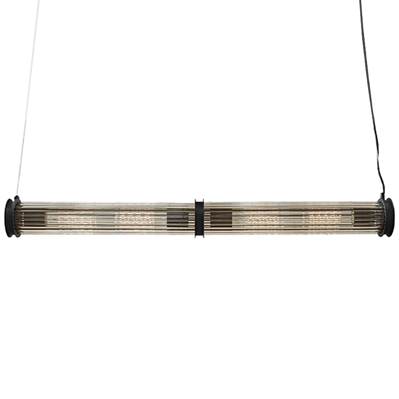 Подвесной светильник Glass TUBE Pendant Double Black Черный Прозрачный Подвесной светильник Glass TUBE Pendant Double Black Черный Прозрачный в Орле | Loft Concept