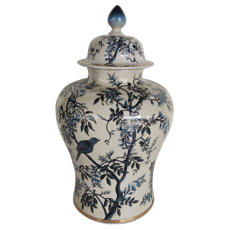Ваза Blue White Vase Ramao Синий Белый Ваза Blue White Vase Ramao Синий Белый в Орле | Loft Concept
