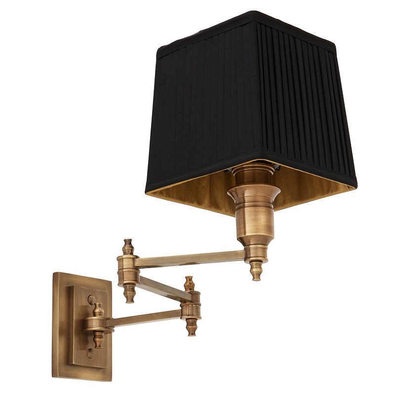 Бра Wall Lamp Lexington Swing Brass+Black Латунь Античная полированная Черный Бра Wall Lamp Lexington Swing Brass+Black Латунь Античная полированная Черный в Орле | Loft Concept