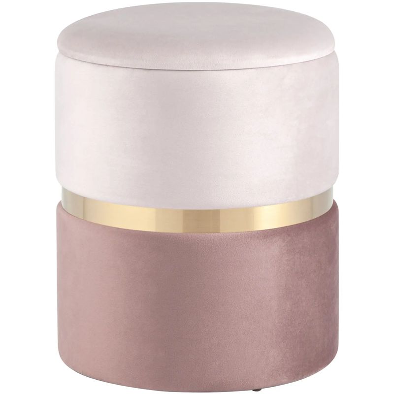 Пуф с ящиком Duo светлый розовый Glossy Velor Розовый пастельный Пуф с ящиком Duo светлый розовый Glossy Velor Розовый пастельный в Орле | Loft Concept