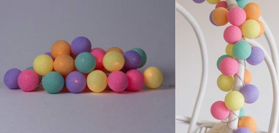 Гирлянда хлопковые фонарики Сotton Ball Ice Cream - Loft-Concept в Орле