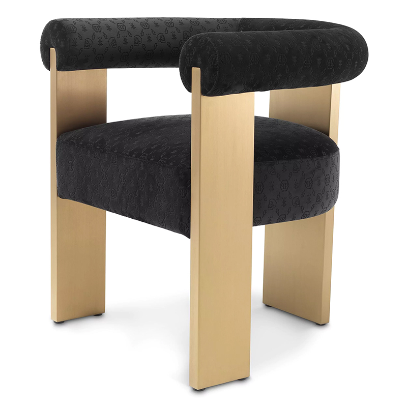 Стул Philipp Plein Dining Chair Icon Черный Золотой Стул Philipp Plein Dining Chair Icon Черный Золотой в Орле | Loft Concept