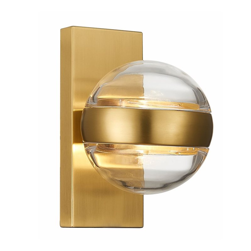 Бра Leandra Sconce Латунь Прозрачное Стекло в Орле | Loft Concept 