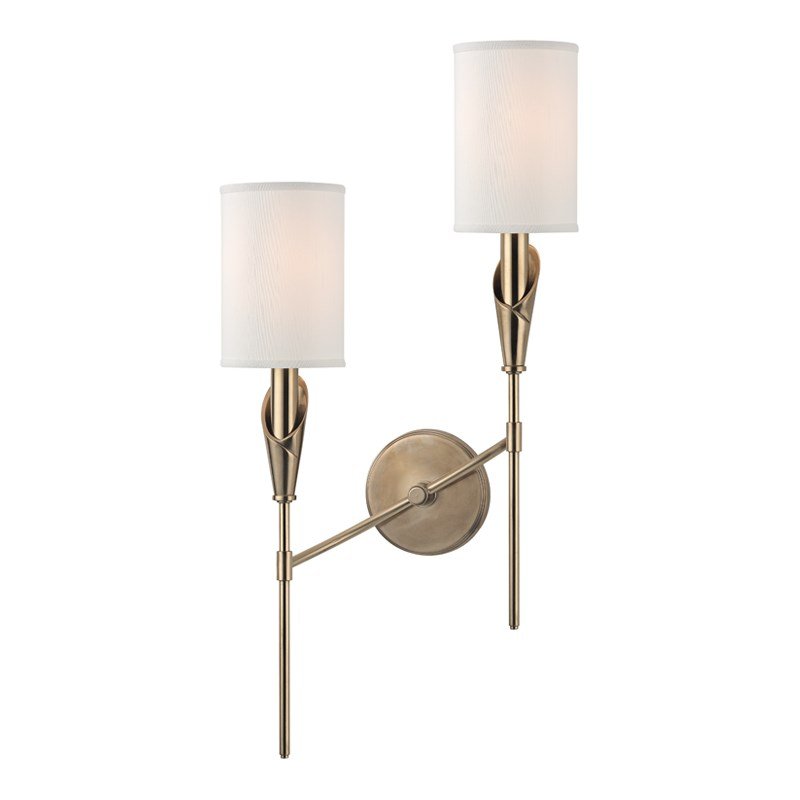 Настенный светильник Wall Sconce TATE 1312L-AGB Латунь Белый Настенный светильник Wall Sconce TATE 1312L-AGB Латунь Белый в Орле | Loft Concept
