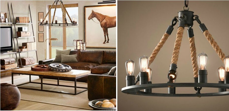 Люстра Loft Old Castle Rope Chandelier Люстра Loft Old Castle Rope Chandelier - Loft-Concept в Орле