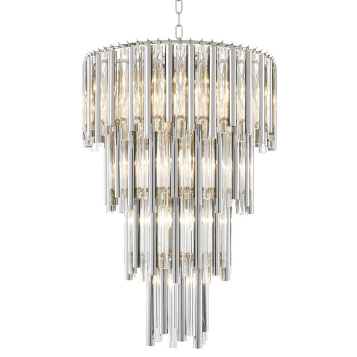 Люстра Eichholtz Chandelier Gigi L Прозрачное Стекло Никель Люстра Eichholtz Chandelier Gigi L Прозрачное Стекло Никель в Орле | Loft Concept