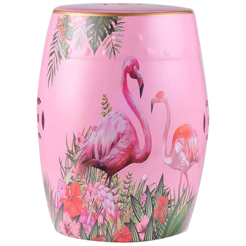 Керамический табурет Flamingo Tropical Animal Ceramic Stool Pink Розовый Зеленый Керамический табурет Flamingo Tropical Animal Ceramic Stool Pink Розовый Зеленый в Орле | Loft Concept