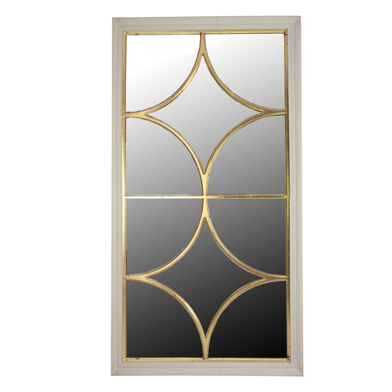 Зеркало Ferrand Mirror Window Белый Золотой Зеркало Ferrand Mirror Window Белый Золотой в Орле | Loft Concept