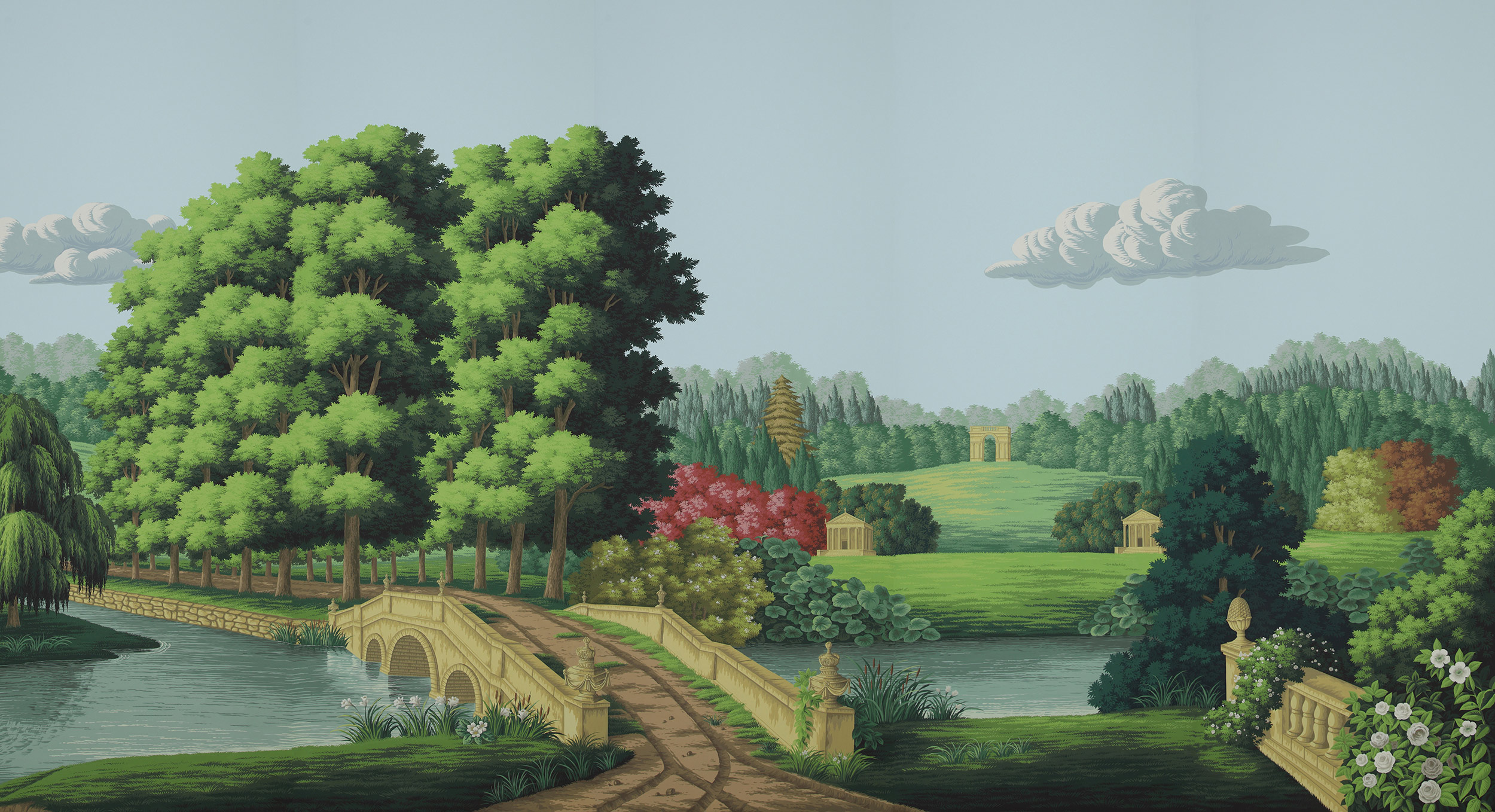 Обои ручная роспись English Landscape Gainsborough on scenic paper Обои ручная роспись English Landscape Gainsborough on scenic paper - постер Loft-Concept в Орле