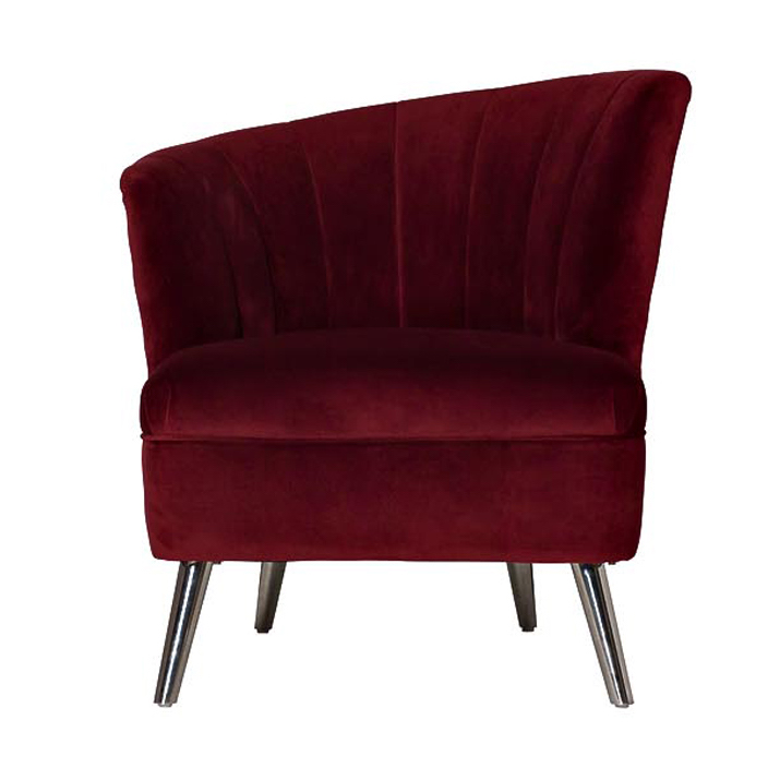 Кресло Moore Armchair Бургундский красный Нержавеющая сталь Кресло Moore Armchair Бургундский красный Нержавеющая сталь в Орле | Loft Concept