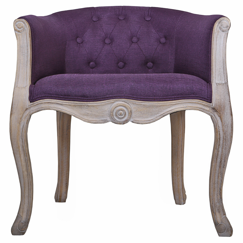 Кресло низкое в стиле прованс Louis French Armchair purple flax Фиолетовый Бежево-серый Кресло низкое в стиле прованс Louis French Armchair purple flax Фиолетовый Бежево-серый в Орле | Loft Concept