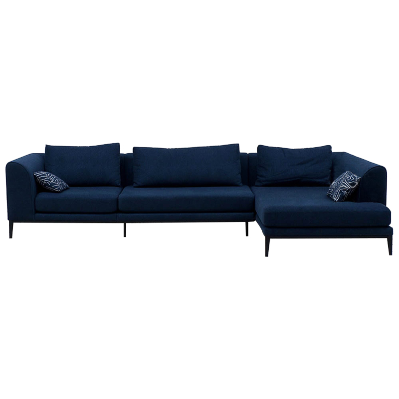 Угловой диван Ferguson Deep Blue Sofa Темно-синий Угловой диван Ferguson Deep Blue Sofa Темно-синий в Орле | Loft Concept